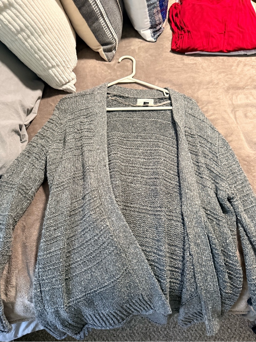 Universal Thread Open-Front Gray Knit Cardigan